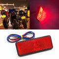 2 PCS Motorcycle Car Trailer DC 12-15V 24-LED Indicator Lamp Reflector Rectangle Marker Tail Light, Light Color: Red (Steady + Flash Lighting) Red