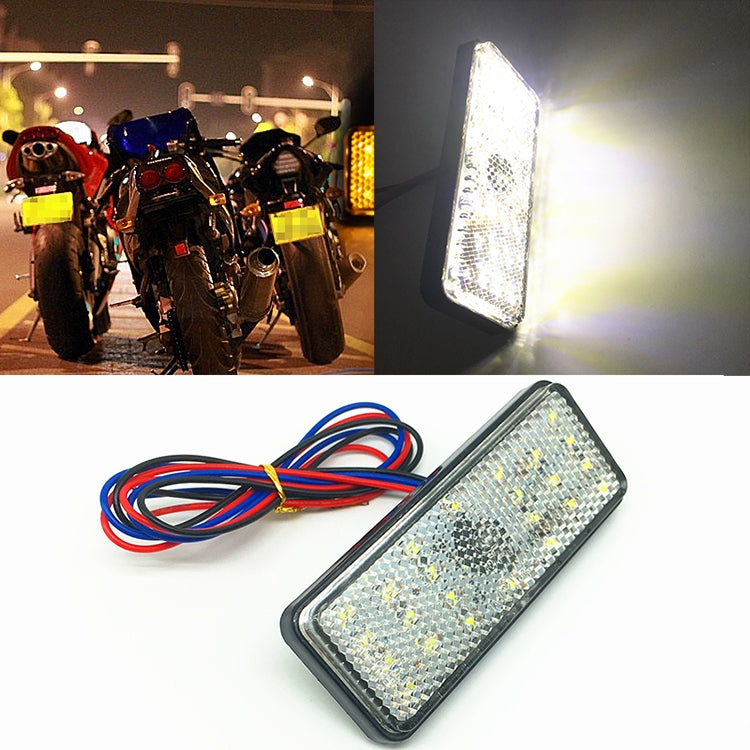 2 PCS Motorcycle Car Trailer DC 12-15V 24-LED Indicator Lamp Reflector Rectangle Marker Tail Light, Light Color: Red (Steady + Flash Lighting) – Durable Build, Easy to Use White