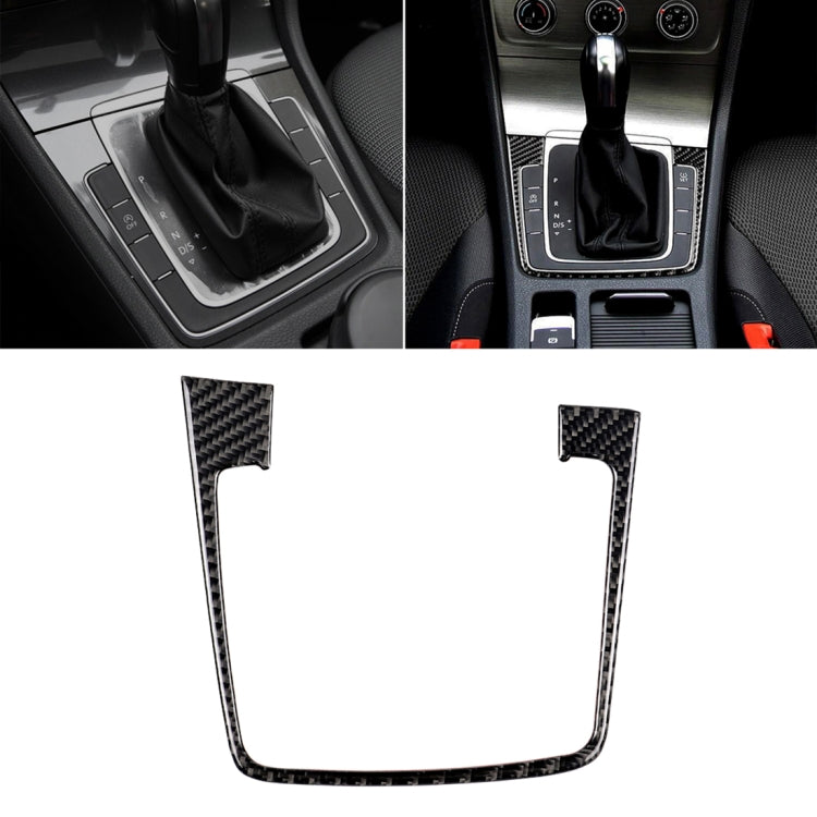 Car Carbon Fiber Gear Position Panel Frame Decorative Sticker for Volkswagen Golf 7 2018-, without Hole and Start and Stop, Left Drive, Gear Position Gear Position