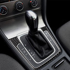 Car Carbon Fiber Gear Position Panel Frame Decorative Sticker for Volkswagen Golf 7 2018-, without Hole and Start and Stop, Left Drive, Gear Position