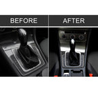 Car Carbon Fiber Gear Position Panel Frame Decorative Sticker for Volkswagen Golf 7 2018-, without Hole and Start and Stop, Left Drive, Gear Position