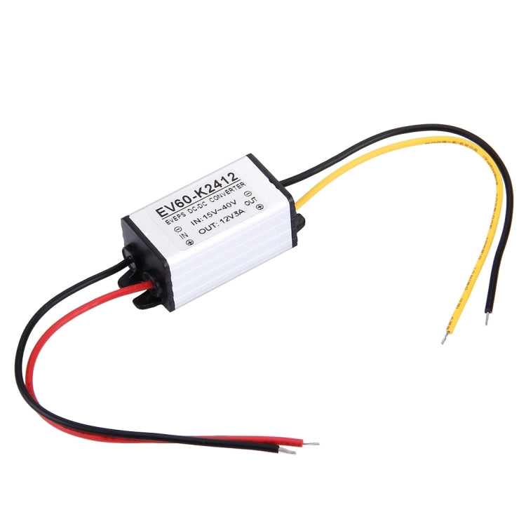 EV60-K2412 DC 15-40V to 12V 5A 36W Car Power Adapter DC-DC Converter Step Down Module, Car Power Adapter Car Power Adapter