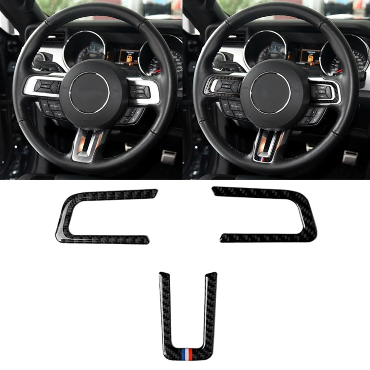 Car USA Color Carbon Fiber Steering Wheel Decorative Sticker for Ford Mustang 2015-2017, Steering Wheel – Durable Build, Easy to Use Steering Wheel