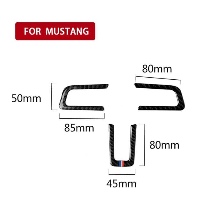 Car USA Color Carbon Fiber Steering Wheel Decorative Sticker for Ford Mustang 2015-2017, Steering Wheel – Durable Build, Easy to Use