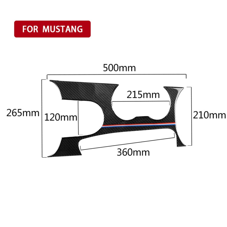 Car USA Color Carbon Fiber Left Drive Gear Position Panel Decorative Sticker for Ford Mustang 2015-2017, Left Drive Gear Position – Durable Build, Easy to Use
