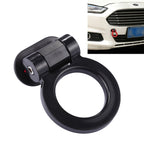 Car Truck Bumper Round Tow Hook Ring Adhesive Decal Sticker Exterior Decoration Black