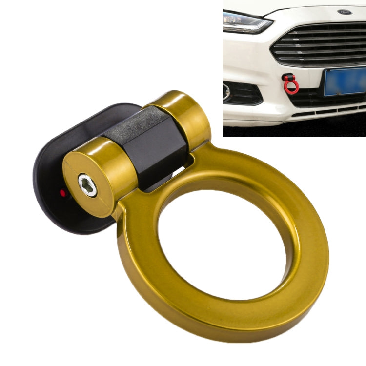 Car Truck Bumper Round Tow Hook Ring Adhesive Decal Sticker Exterior Decoration – Durable Build, Easy to Use Yellow