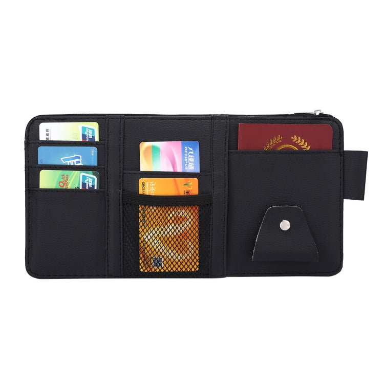 Car Sun Visor Board Paper Tissue Box CD Case Zipper Holder Card Bag Organizer, with Zipper (Black), with Zipper, with Zipper (Yellow)