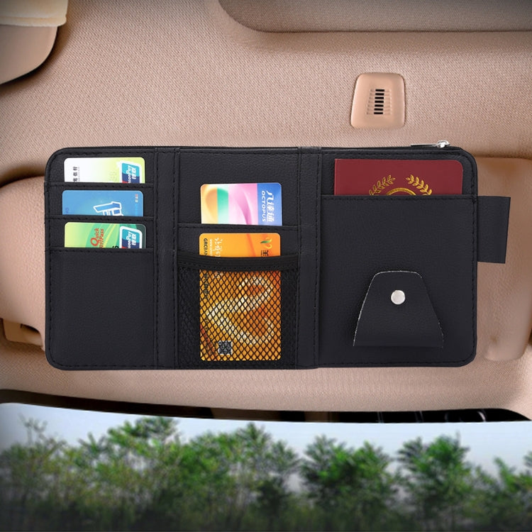 Car Sun Visor Board Paper Tissue Box CD Case Zipper Holder Card Bag Organizer, with Zipper (Black), with Zipper, with Zipper (Yellow)