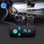 HQX6 Car Bluetooth V4.1 Audio Music Player Receiver Adapter, Support Wireless Hands-free & TF Card & USB Charge, HQX6