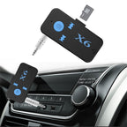 HQX6 Car Bluetooth V4.1 Audio Music Player Receiver Adapter, Support Wireless Hands-free & TF Card & USB Charge, HQX6