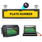 PZ600-L Europe Car License Plate Frame Rear View Camera Visual Rear View Parking System with 2 Reversing Radar Detector, with 2 Reversing Radar Detector – Durable Build, Easy to Use