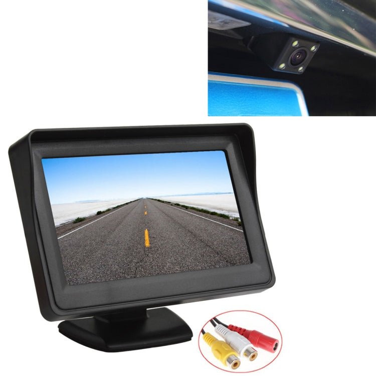 PZ601-C TFT LCD 2 Video Input 4.3 Inch Parking Monitor 2 in 1 with 648*488 Pixels Rear View Camera Glass Lens with 6m RCA Video Cable, PZ601-C PZ601-C