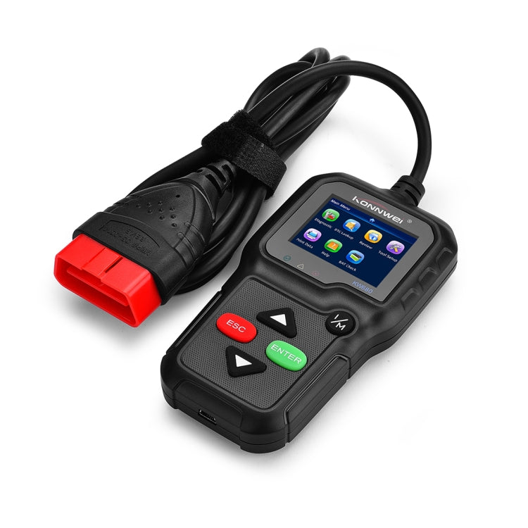 KONNWEI KW680 Mini OBDII Car Auto Diagnostic Scan Tools Auto Scan Adapter Scan Tool (Can Detect Battery and Voltage, Only Detect 12V Gasoline Car), KW680 KW680 Black