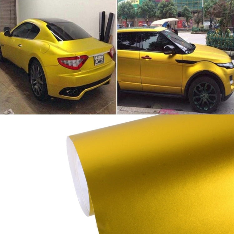 5m * 0.5m Ice Blue Metallic Matte Icy Ice Car Decal Wrap Auto Wrapping Vehicle Sticker Motorcycle Sheet Tint Vinyl Air Bubble Free, 5m * 0.5m 5m * 0.5m Gold