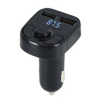 X8 Car MP3 Wireless Stereo Music Player Full Frequent FM Transmitter Wireless Car Charger Adapter with Dual USB Ports Digital Display Support U Disk and TF Card Wireless Headset for Mobile Phone, X8 3 in 1