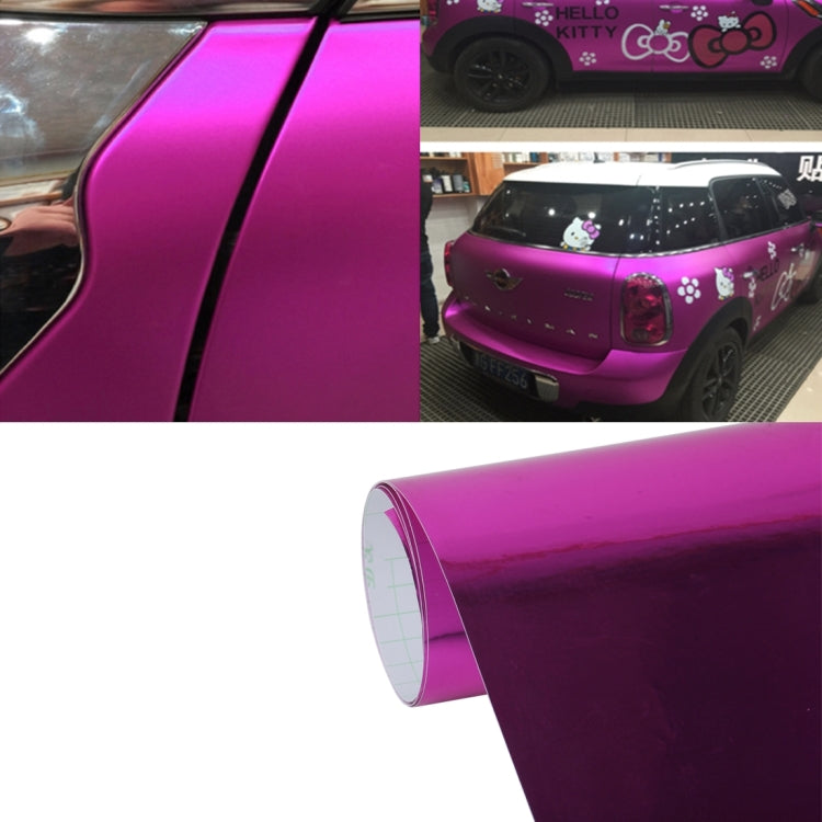 1.52m × 0.5m Electroplating Car Auto Body Decals Sticker Self-Adhesive Side Truck Vinyl Graphics – Electroplating Magenta