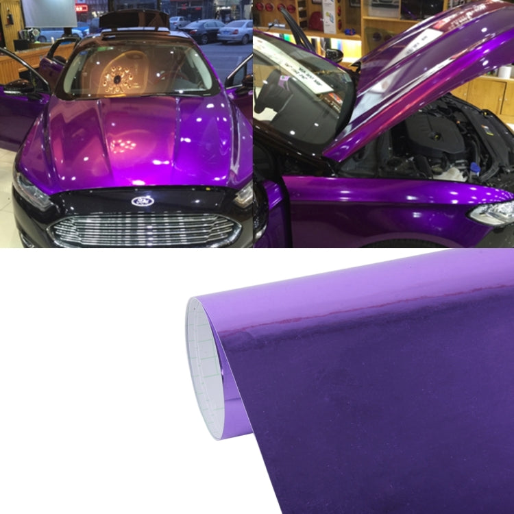 1.52m × 0.5m Electroplating Car Auto Body Decals Sticker Self-Adhesive Side Truck Vinyl Graphics Purple