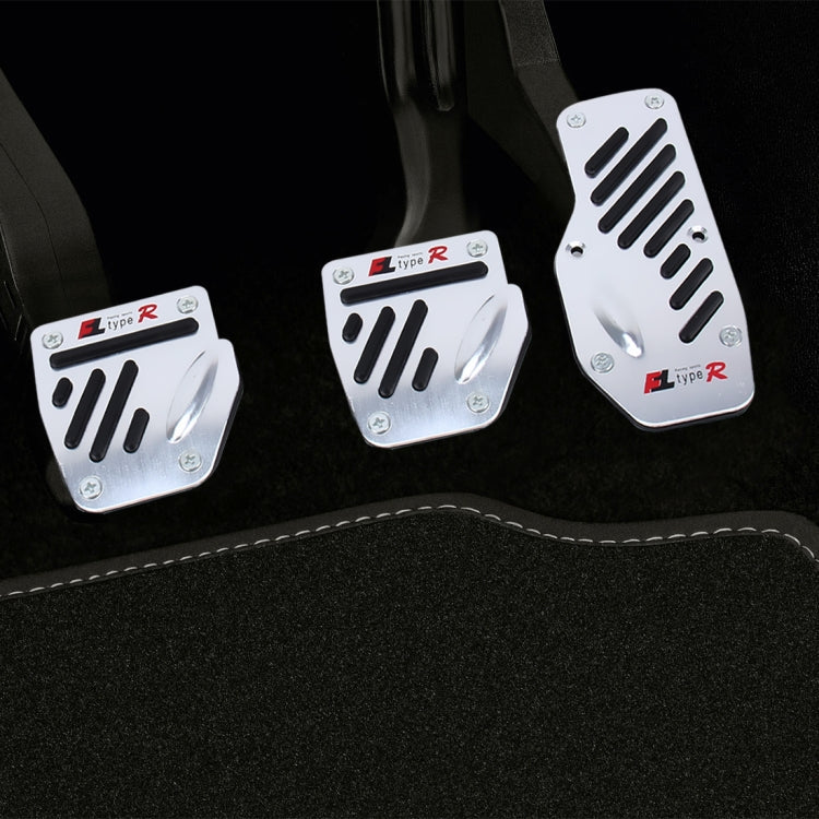CS-321 3 in 1 Non-Slip Manual Car Truck Pedals Foot Brake Pad Cover Set Black