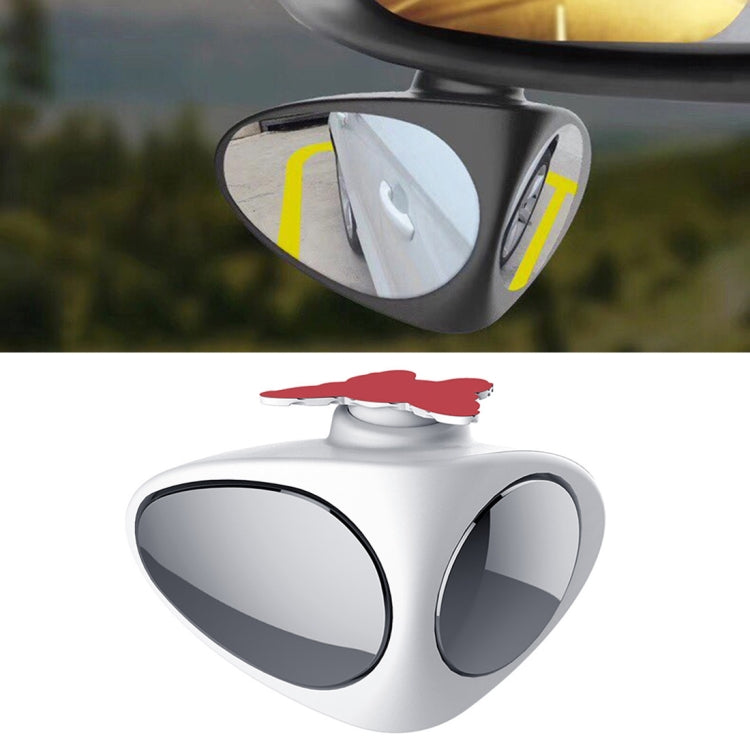 3R-051 360 Degrees Rotatable Left Blind Spot Side Assistant Mirror for Auto Car, Left Black, Left White – Durable Build, Easy to Use Left White CMS4409W