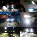 2 PCS Super Bright PSX24W DC 12V 5W 350LM Auto Car Fog Light with 16 SMD-3030 LED Bulbs Lamp, White + Yellow Light, PSX24W