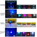Universal PC Car USB LED Atmosphere Lights Emergency Lighting Decorative Lamp, Red Light, Yellow Light, Ice Blue, Blue Light, Pink Light, Green Light
