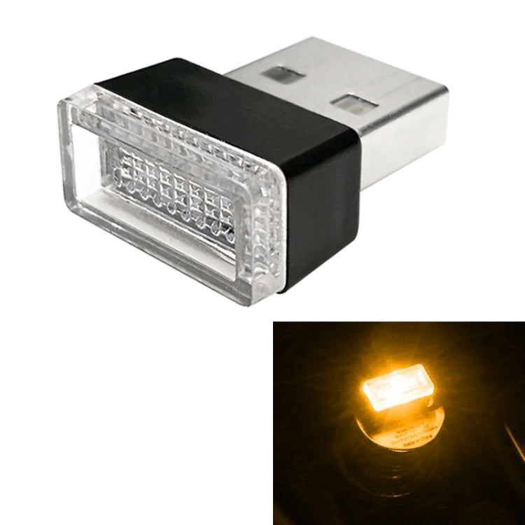 Universal PC Car USB LED Atmosphere Lights Emergency Lighting Decorative Lamp, Red Light, Yellow Light, Ice Blue, Blue Light, Pink Light, Green Light – Durable Build, Easy to Use Yellow Light Yellow Light