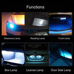 10 PCS T10/W5W/194/501/168 0.4W 20LM 6500K COB Bulbs Car Reading Lamp Clearance Light, DC 12V, White Light