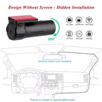 Mini Car Dash Camera WiFi Monitor Full HD Dashcam Video Recorder Camcorder Motion Detection, Support TF Card & Android & IOS, K602