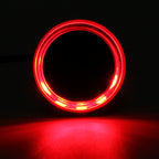 Pair Motorcycle Turn Signal Light Grip Bar Plug Strobe Side Marker End LED Handlebar Lamp, Red Light
