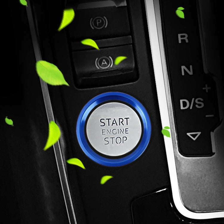 Car Engine Start Key Push Button Ring Trim Aluminum Alloy Sticker Decoration for Audi, For Audi(Engine Start) For Audi(Engine Start) Blue