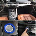 Car Engine Start Key Push Button Ring Trim Aluminum Alloy Sticker Decoration for Audi, For Audi(Engine Start)