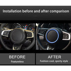 Car Auto Steering Wheel Aluminum Alloy Ring Cover Trim Sticker Decoration for Jaguar – Aluminum Alloy, For Jaguar