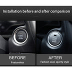 3D Aluminum Alloy Engine Start Stop Push Button Cover Trim Decorative Sticker for Mazda, for Mazda