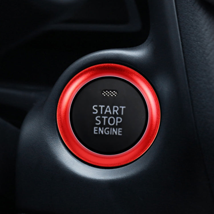 Car Engine Start Key Push Button Ring Trim Aluminum Alloy Sticker Decoration for Mazda – Aluminum Alloy, For Mazda For Mazda Red