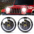 2 PCS 7 inch IP68 Waterproof 6500K 75W CREE LED Headlight Hi/Lo Beam Driving Lamp for Jeep Wrangler JK TJ LJ, 6500K 75W 6500K 75W