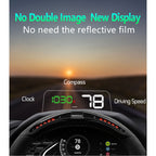 T900 Car GPS HUD Virtual HD Reflection Board Head-up Display, Speed & Driving Distance / Time Display, Over Speed & Voltage & Low Voltage Alarm, Fatigue Driving, T900 Green + White, T900 Blue + White, T900 White