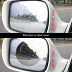 Car Round PET Rearview Mirror Protective Window Clear Anti-fog Waterproof Rain Shield Film, Diameter: 8cm, 8*8cm