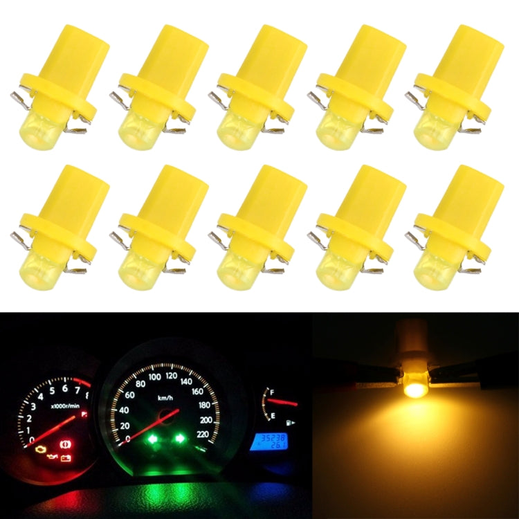 10 PCS 0.4W B8.5 Wedge Instrument Panel COB LED Light Dashboard Gauge Cluster Indicator Lamp Bulb, 0.4W B8.5 – Durable Build, Easy to Use 0.4W B8.5 Amber