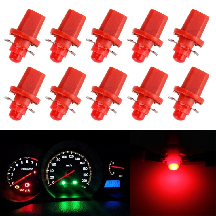 10 PCS 0.4W B8.5 Wedge Instrument Panel COB LED Light Dashboard Gauge Cluster Indicator Lamp Bulb, 0.4W B8.5 – Durable Build, Easy to Use 0.4W B8.5 Red Light
