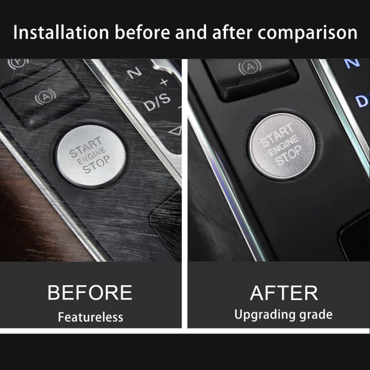 Car Engine Start Key Push Button Cover Trim Aluminum Alloy Sticker Decoration for Audi – Aluminum Alloy, For Audi