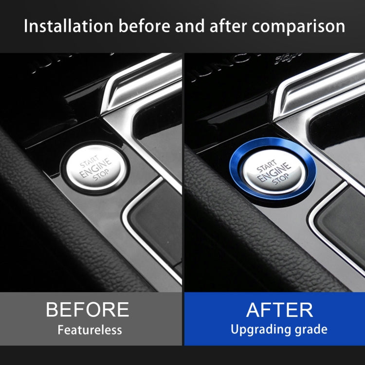 Car Engine Start Key Push Button Ring Trim Aluminum Alloy Sticker Decoration for Volkswagen – Aluminum Alloy, For Volkswagen (Engine Start), For Volkswagen