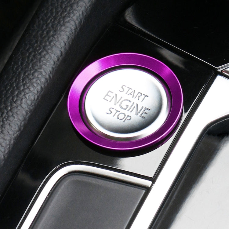 Car Engine Start Key Push Button Ring Trim Aluminum Alloy Sticker Decoration for Volkswagen – Aluminum Alloy, For Volkswagen (Engine Start), For Volkswagen For Volkswagen Purple