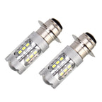 Motorcycle Headlights 250LM 6000K White H6M/PX15D 5W 16LEDs SMD-2835 Lamps, DC 12V (White Light), 5W 250LM