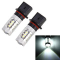 2 PCS P13W DC 12V 5W 250LM Auto Car Fog Lights with 16 SMD-2835 LED Bulbs (White Light), P13W P13W