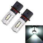 2 PCS P13W DC 12V 5W 250LM Auto Car Fog Lights with 16 SMD-2835 LED Bulbs (White Light), P13W P13W