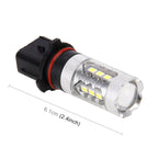 2 PCS P13W DC 12V 5W 250LM Auto Car Fog Lights with 16 SMD-2835 LED Bulbs (White Light), P13W