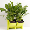 PP Planter Flower Pot Wall Hanging Garden Hanging Stackable Garden Supplies Green
