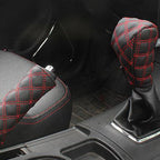 2 PCS Car Hand Brake Cover Shift Knob Gear Stick Cushion Sets Cover Car Accessory Interior Decoration Pad, 2 PCS Red, 2 PCS Red White 2 PCS Red Red