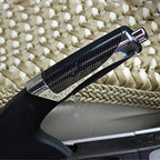 SHUNWEI SD-2002 Car Auto Universal Carbon Fiber Plastic Anti Slip Parking Hand Brake Cover Case Sleeve Black with Sticker Strip Black